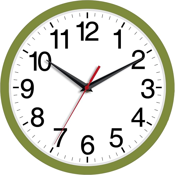 Rohioue Wall Clock Modern 8 Inch Battery Operated Silent Non Ticking Small by RohioueWallClock