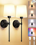 Ouyulong Battery Operated Wall Sconces Set of 2, Wireless Rechargeable Dimmable by Ouyulong
