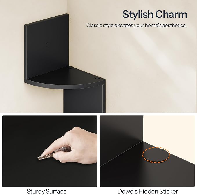 HOOBRO Corner Shelf Wall-Mounted, 5-Tier Corner Bookshelves - Image 8