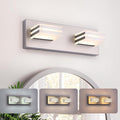 2-Light, 12.6-Inch Wall Lights Brushed Nickel Vanity Lights by BrightUpHomeWithLight
