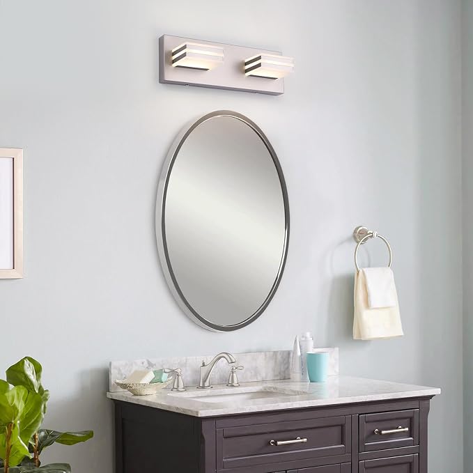 2-Light, 12.6-Inch Wall Lights Brushed Nickel Vanity Lights - Image 4