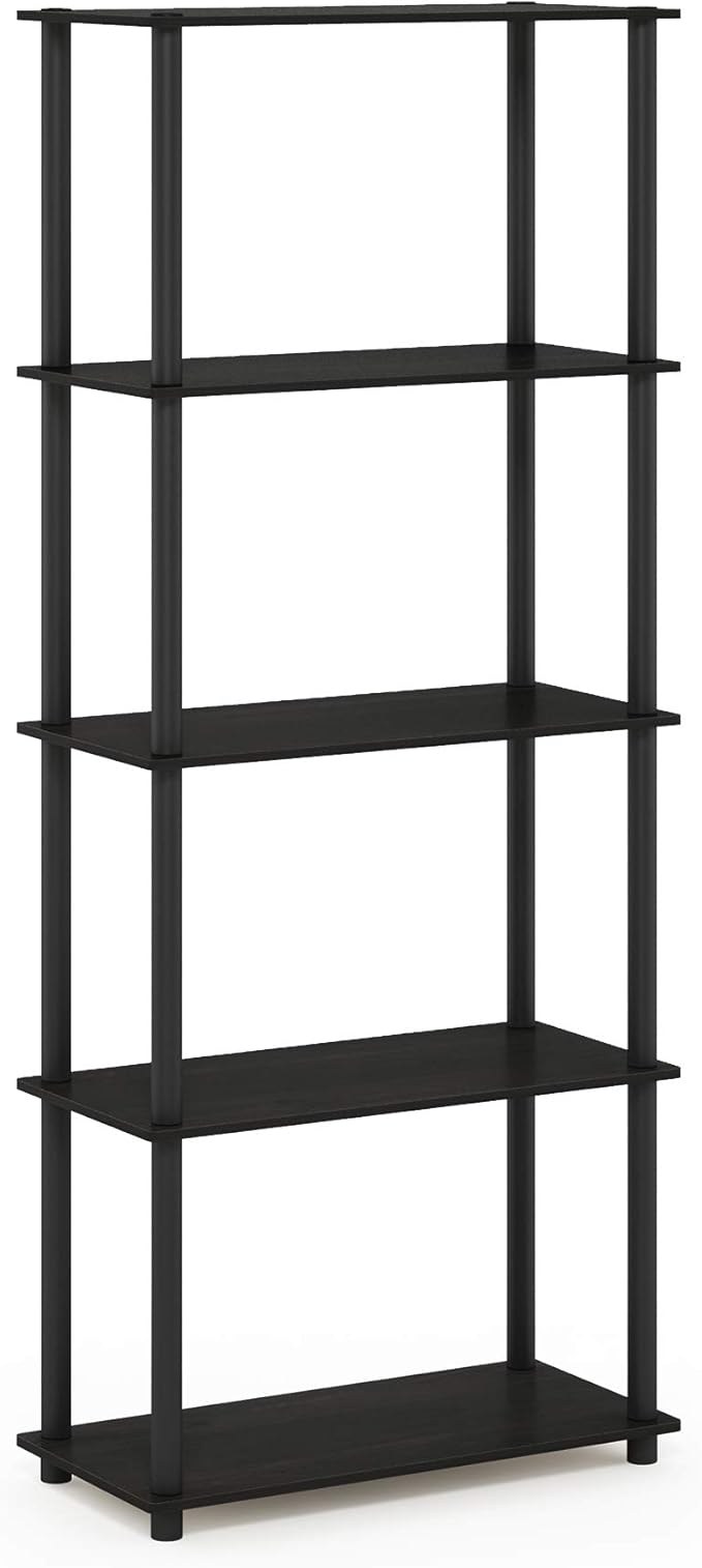 Furinno TURN-N-TUBE Storage Shelves, 5-Tier Book Shelf, Corner Shelf, Toolless - Image 4
