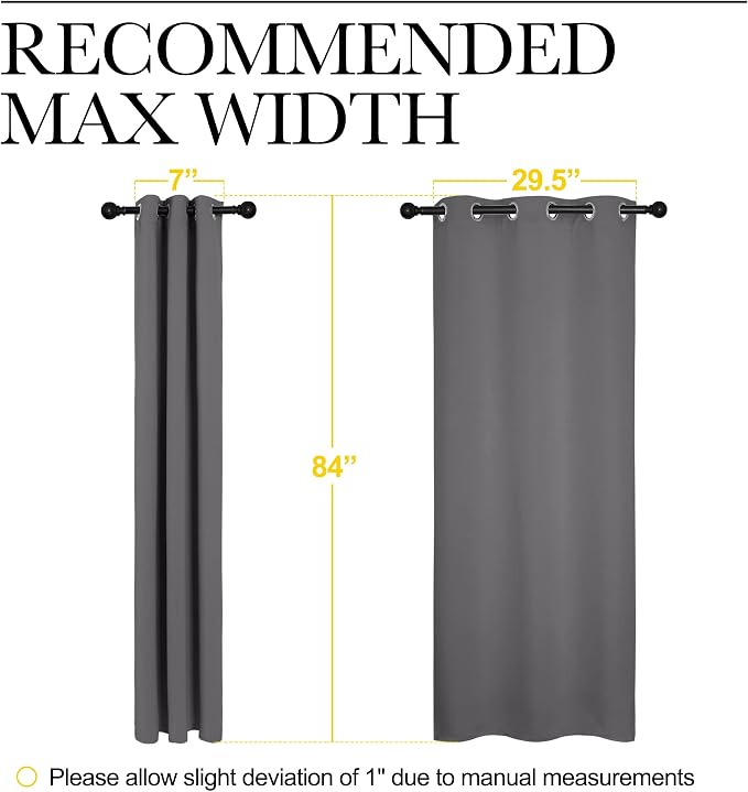 NICETOWN Bedroom Curtains Blackout Drapery Panels, Three Pass Microfiber - Image 7