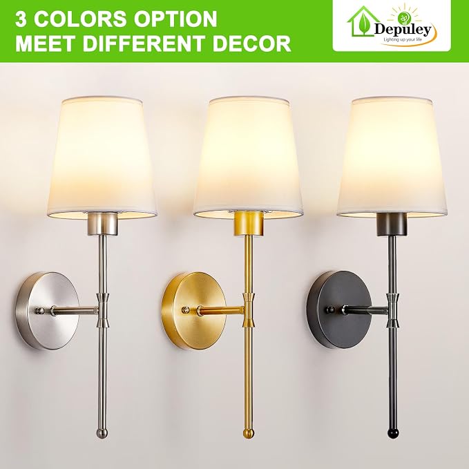 Depuley Battery Operated Wall Sconce: 19.9 Inch Set of 2 Wireless Wall Lights - Image 7