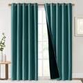 NICETOWN 100% Blackout Window Curtain Panels, Sea Teal, Cold and Full Light by NICETOWN