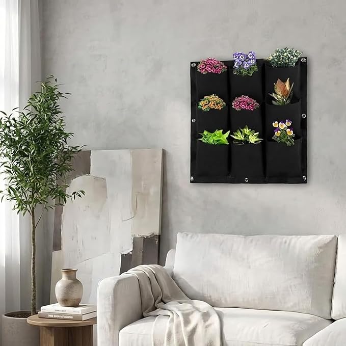 WFIST Vertical Hanging Planter Bag, Breathable Felt Wall Garden Planter - Image 6