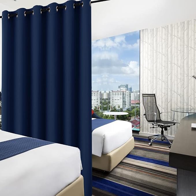 RYB HOME Privacy Room Partition Curtains Blackout Drapes Energy Efficient Odor - Image 3
