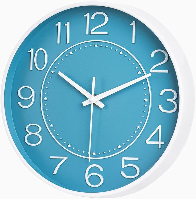HZDHCLH 10 inch Small Wall Clocks Battery Operated, Silent Non Ticking Modern by HZDHCLH