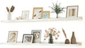 White Floating Shelves for Wall Decor, Long Wall Mounted Storage Shelf for by Unknown