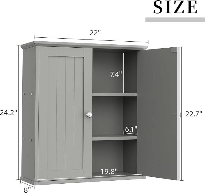 Shintenchi Bathroom Wall Medicine Cabinet - Image 3