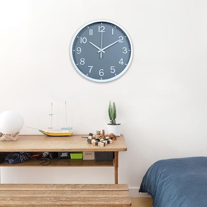 Wall Clocks Battery Operated 12 inch Modern Wall Clock, Silent Non Ticking Wall - Image 8