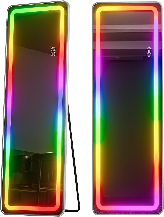 Koonmi LED Full Length Mirror, RGB Color Changing Lights, 7 Dynamic Modes - Image 9
