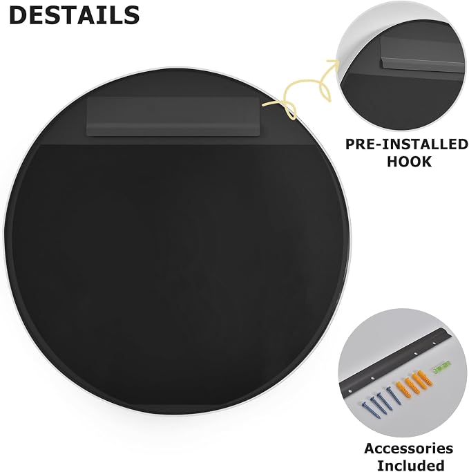24 Inch Round Bathroom Mirror - Image 7
