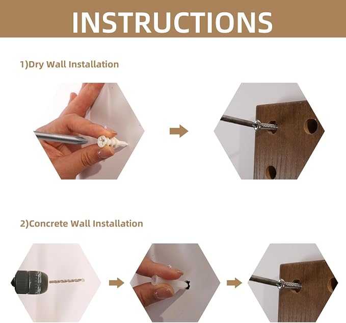 Brown Wood Pegboard Modular Display Wooden Pegboard Combination Wall Organizer - Image 8