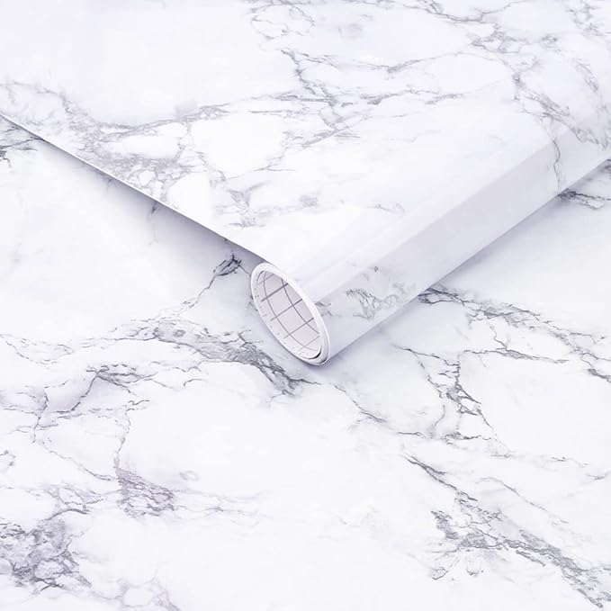 Arthome White Marble Contact Paper by ArthomeWALLDECOR