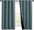NICETOWN 100% Blackout Curtains 57 inches Long, Double-Deck Completely Blackout by NICETOWN