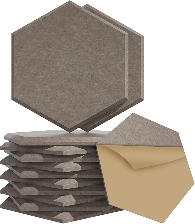 15 Pack Hexagon Sound Proof Foam Panels by Temgcuam