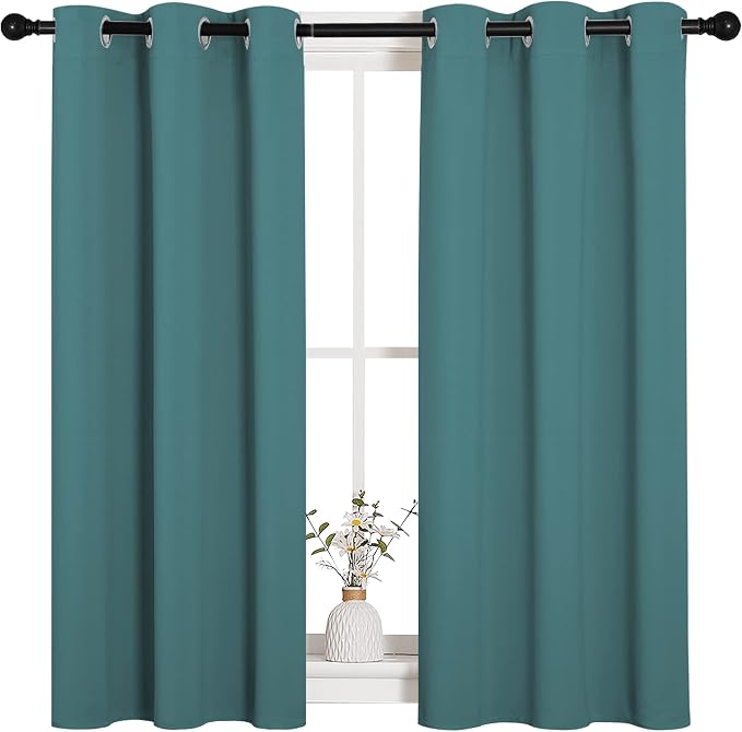 NICETOWN Bedroom Curtain Panels Blackout Draperies, Thermal Insulated Solid - Image 2
