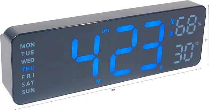 OceeK Digital Wall Clock, Display Big Number Digital Clock, Color Modern - Image 2