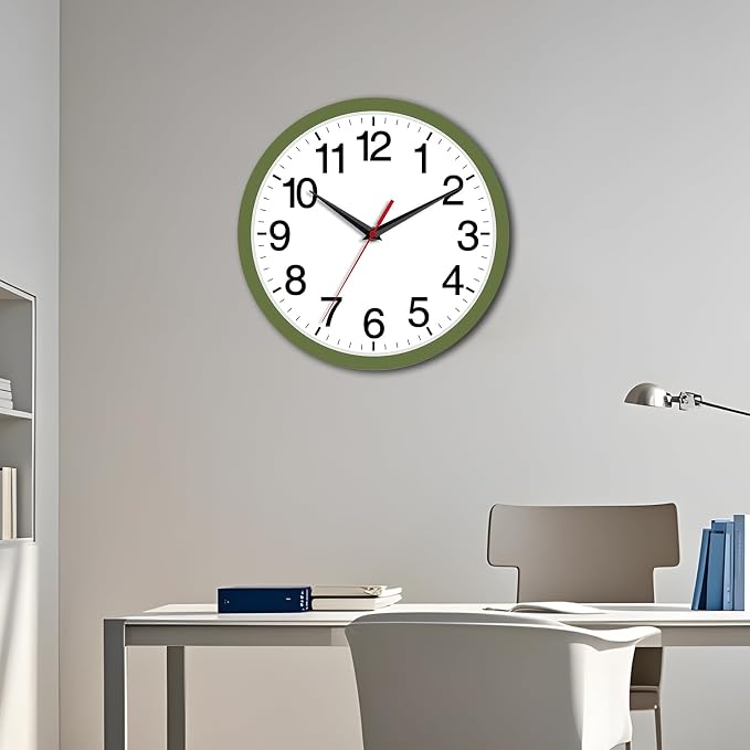 Rohioue Wall Clock Modern 8 Inch Battery Operated Silent Non Ticking Small - Image 5