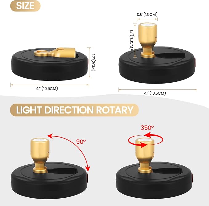 HAMVIDNE LED Spotlight, Rechargeable Battery Spot Lights - Image 7