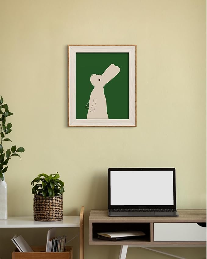 VIYYIEA Framed Wall Art for Living Room, Rabbit Canvas Prints, Easter Home Decor - Image 4