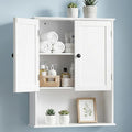 Bathroom Wall Cabinet, Over Toilet Storage Hanging Cabinet Adjustable Shelves by Elnure