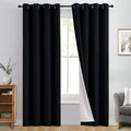 Yakamok 100% Blackout Curtain Panels 84 inches Cold and Light Blocking Drapes by Yakamok