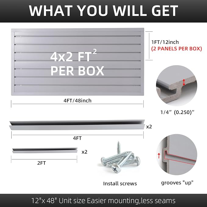 Slatwall Panel Garage Slat Wall Storage Systems, PVC Slat Wall Paneling Garage - Image 3