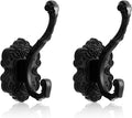 Zonon 2 Pcs Black Wall Hooks Set Vintage Coat & Towel Hooks by Zonon