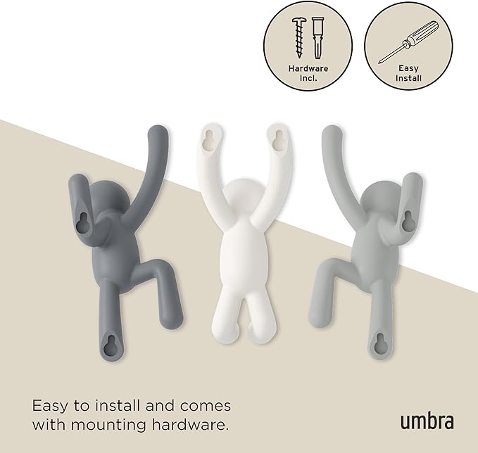 Umbra Buddy Wall Hooks – Decorative Wall Mounted Coat Hooks - Image 6