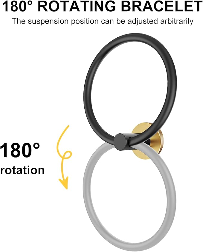 SetSail Towel Holder for Bathroom Wall Stainless Steel Hand Towel Ring Heavy - Image 3