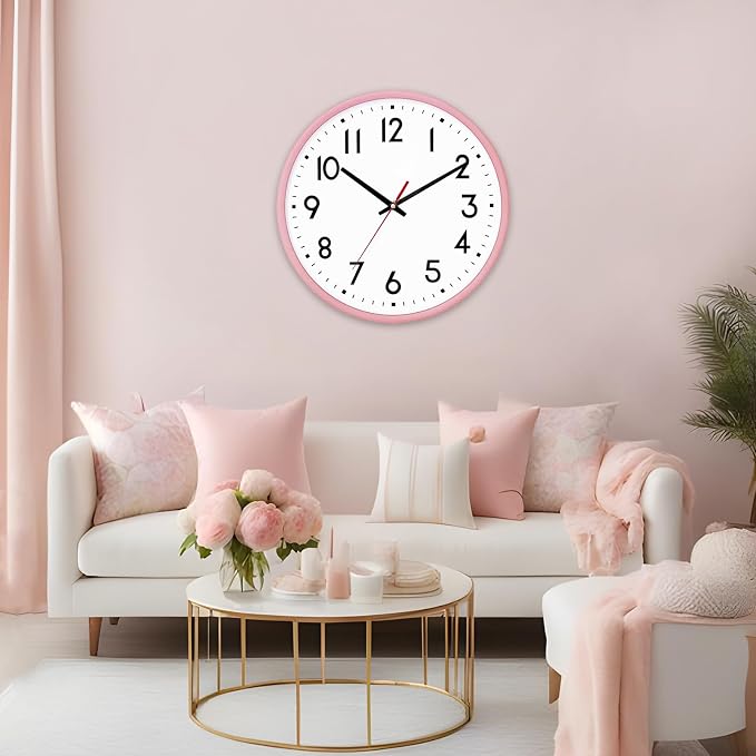 HZDHCLH Wall Clock Silent Wall Clocks Battery Operated 12 Inch Modern Non - Image 8