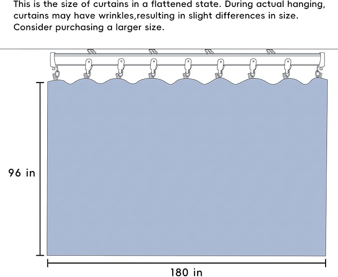 MaKefeile Room Divider Curtains Total Blackout Privacy Curtain Panel Room - Image 7