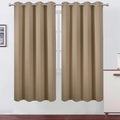 LEMOMO Blackout Curtains 66 x 72 Inch Long Natural Curtains Set of 2 Panels by Lemomo