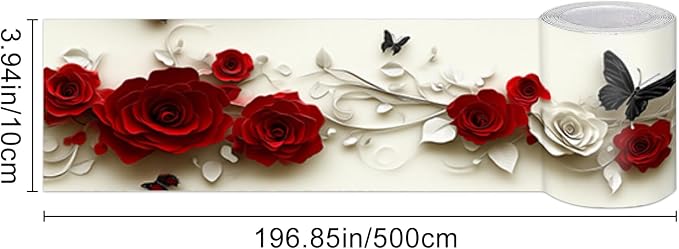 HOMETITUTE Wallpaper Border Peel and Stick Decorative Wall Trim Self Adhesive - Image 3