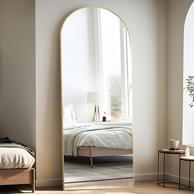 Rowjut Large 71"x30" Arched Full Length Mirror, Living Room, Wall Mounted & - Image 2