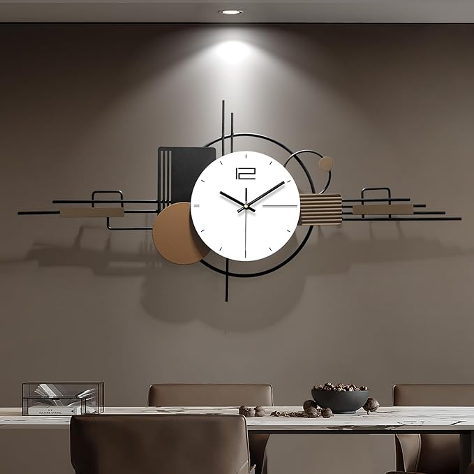 Modern Wall Clock for Living Room, Large Decorative Wall Clock, Creative Silent - Image 4
