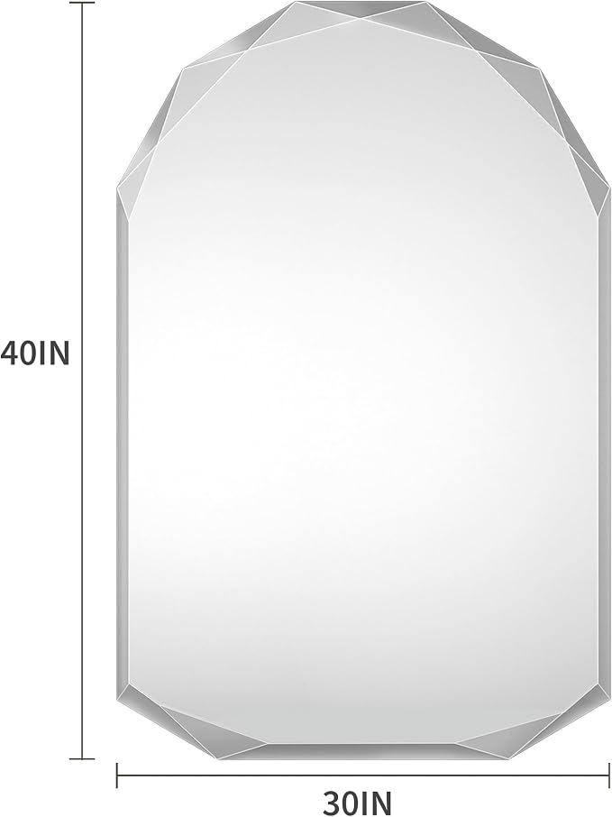 Suidia Bathroom Mirror, Frameless Bathroom Mirror - Image 7