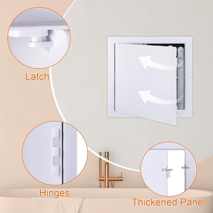 Suteck Plastic Access Panel for Drywall Ceiling 10 x 10 Inch Reinforced - Image 5