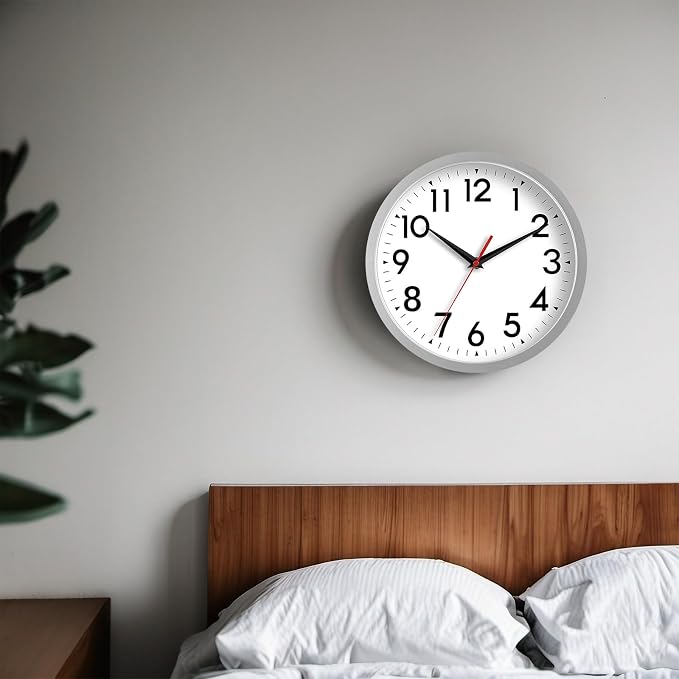 DAXSMY Wall Clock Small Analog 8 Inch Silent Non Ticking Battery Operated - Image 5
