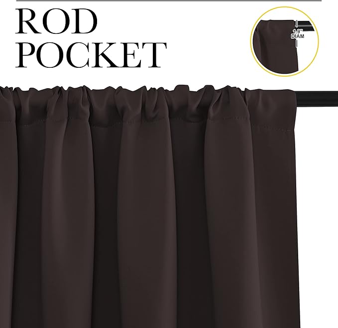 NICETOWN 2 Panels Blackout Curtains, Rod Pocket Thermal Insulated Drapess - Image 2