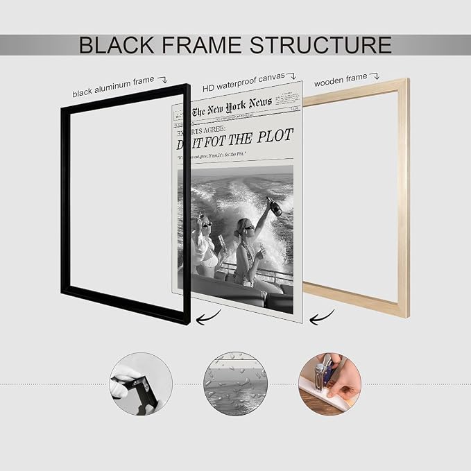 Black and White Fashion Hot Girl Poster Fun Do It - Image 3