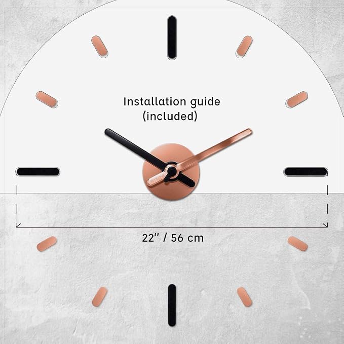 Presentime & Co Large Frameless DIY Wall Clock - Image 5