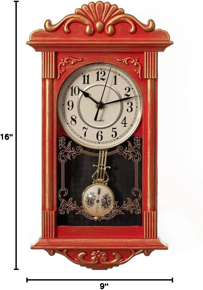 Clockswise Vintage Grandfather-Style Wall Clock - Image 8