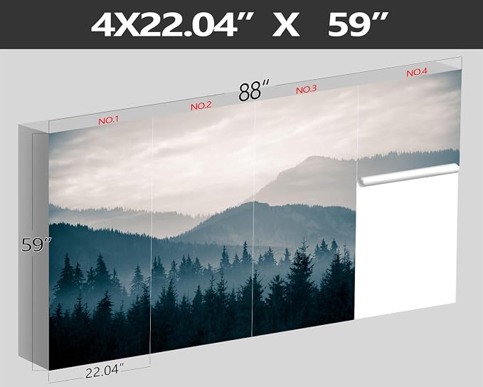 XMPMBM-Foggy Forest Fabric Woodland Wallpaper Pine Forest Living Room Bedroom - Image 4