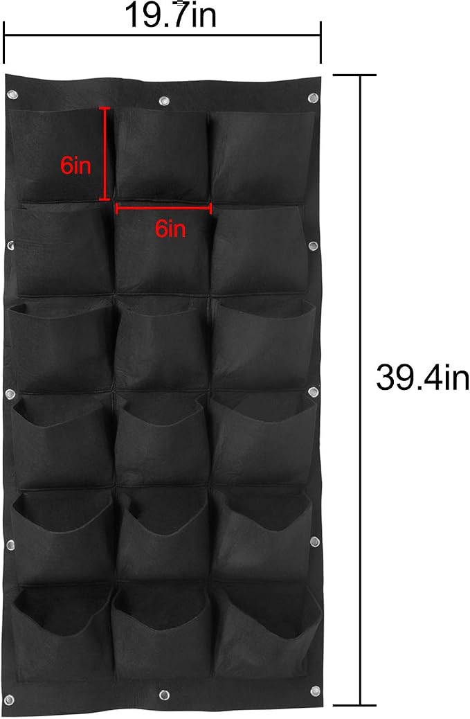 ZOENHOU 2 Pack Total 36 Roomy Pockets Vertical Garden Planter, Wall-Hanging - Image 2