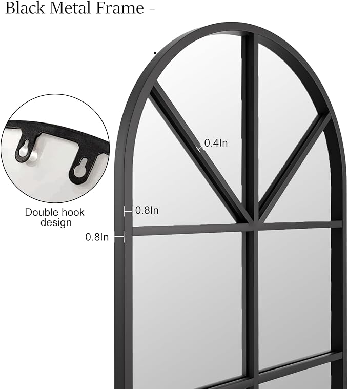 Floor Full Length Mirror, Oversize Wall Full Body Mirrors, No Stand - Image 5
