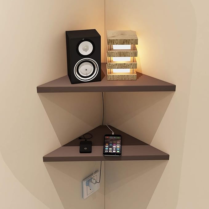 evron Corner Mounting Shelf Set of 2 – Easy to Install Floating Wall Shelves - Image 5