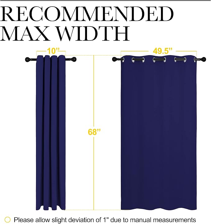 NICETOWN Blackout Draperies Curtains, All Season Thermal Insulated Solid - Image 7